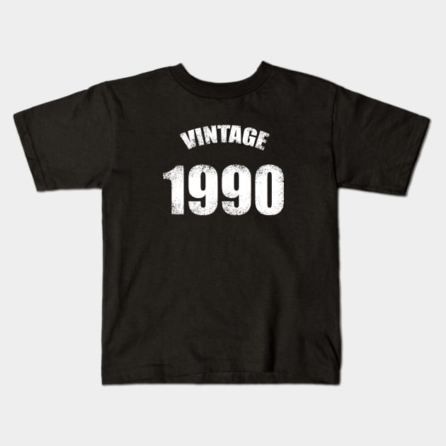 30th Birthday- Vintage 1990 30th Birthday Kids T-Shirt by The Tee Tree